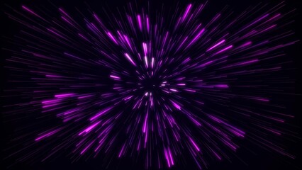 Amazing, beautiful and neon lines move endlessly toward the viewer. An explosion of colorful and monochromatic neon parts and their movement toward the camera. Lots of lines flying forward. 2D lines
