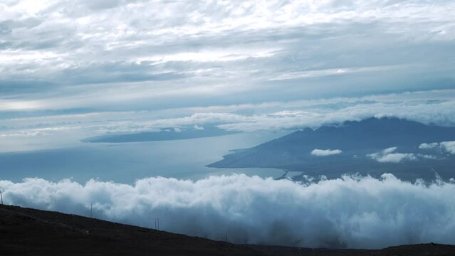 Haleakala Crater looms 10,023 feet above the Pacific Ocean, taking up three-quarters of Maui&rsquo;s 727 square miles. Haleakala sunrise inspires 1.5 million visitors annually.
