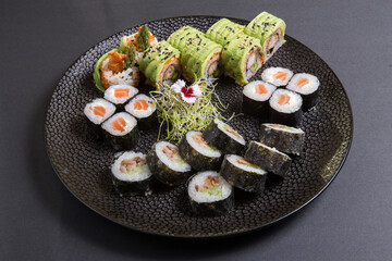 Variety of sushi