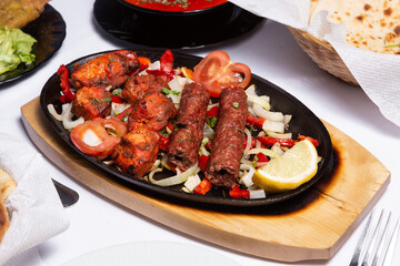 Indian paneer barbecue or tikka