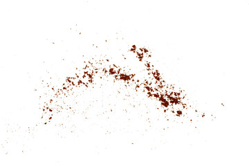 The coffee grounds particle isolated