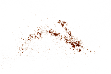 The coffee grounds particle isolated