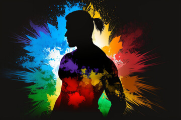 silhouette of a person for a background