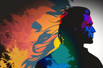 Background, power, colorful, man