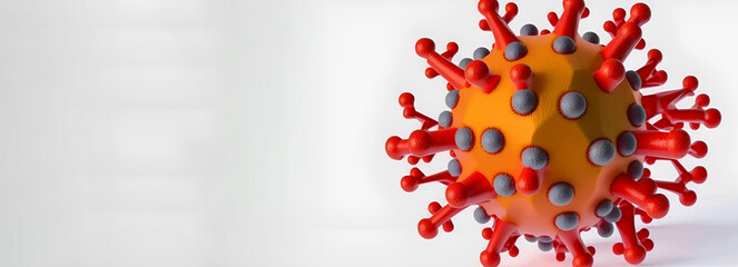 3d model of COVID-19 virus molecule isolated