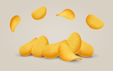 Vector Chips Food Composition 