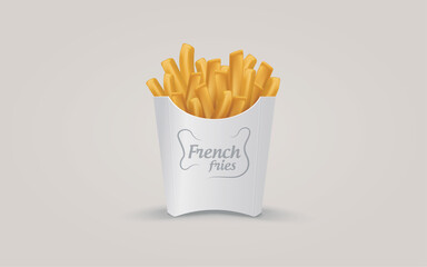Vector French Fries and Packaging Illustration.