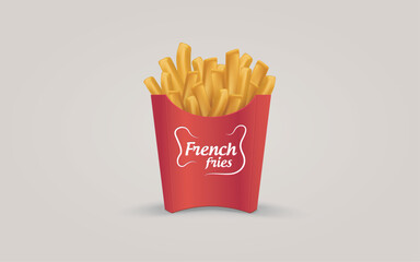 Vector French Fries and Packaging Illustration.