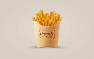 Vector French Fries and Packaging Illustration.