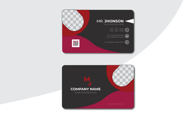 Creative modern Business card, Individual template, Personal card design, vector template