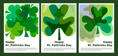 abstract shamrock for st patrick's day poster templeate modern vector illustration
