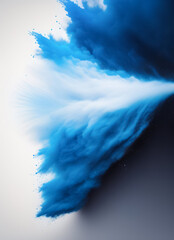 Beautiful abstract blue powder background. Generative AI