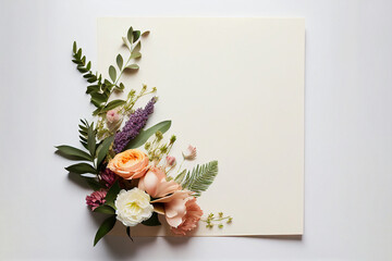 Beautiful floral frame with copyspace