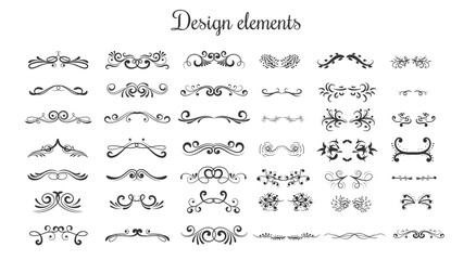 Fototapeta na wymiar set of decorative elements for a design
