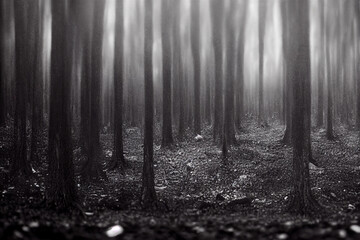dark mystical forest atmosphere