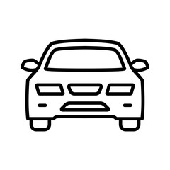 Car outline icon. Car parts icon
