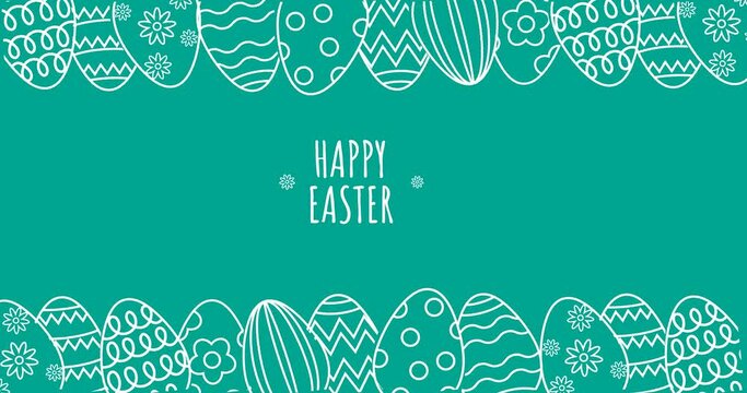 4k animation for Easter in Green Background. Concept of traditional spring celebration. Symbol of new life.