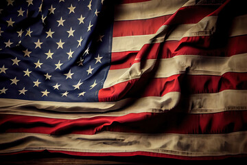 American flag for Memorial Day, 4th of July, Labour Day. Generative Ai