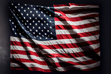 united states of america Flag, usa flag, bokeh background. Generative Ai