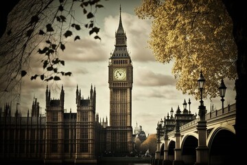 Fototapeta premium Big Ben Tower London Generative ai