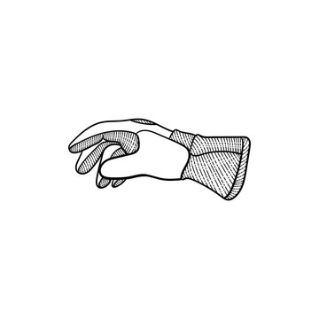 hand drawn work glove clip art preview