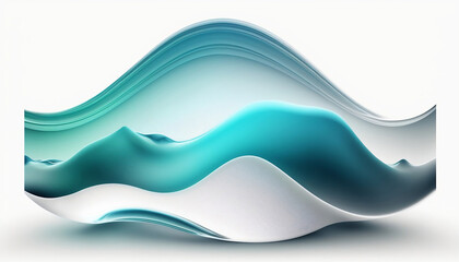 Obraz na płótnie Canvas abstract blue wave background, Generative AI