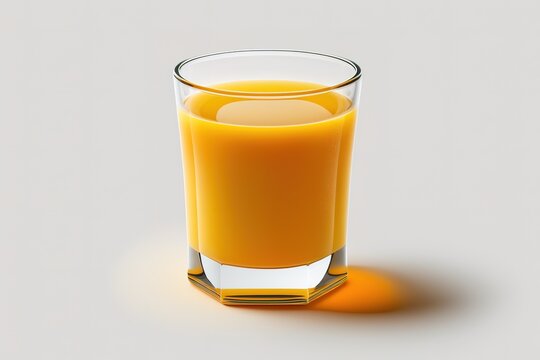 Glass of cold orange juice Generative ai