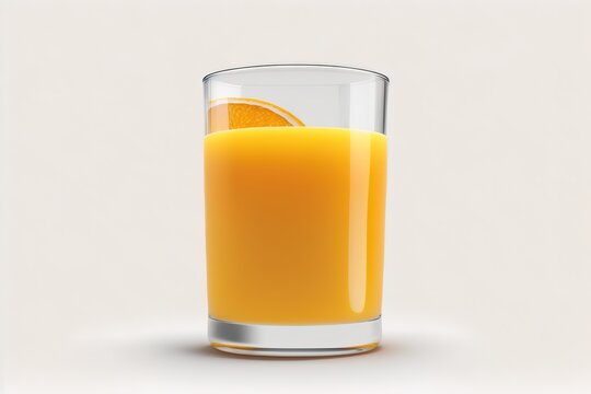 Glass of Orange Generative ai