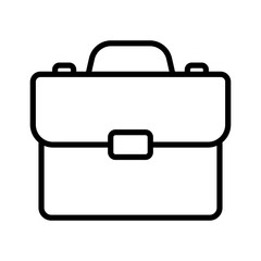 Briefcase icon. Business bag icon. Suitcase, portfolio symbol, linear style pictogram isolated on white.