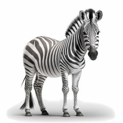 Fototapeta premium zebra isolated on white background