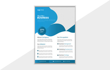 Business Flyer Design Template Organic Shape