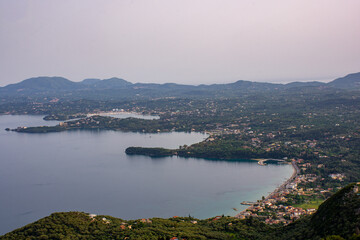 Fototapeta na wymiar View from Taxiarchis Temple in Spartilas village, Corfu island, Greece