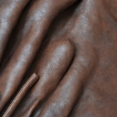 Naklejka premium Leather, craftsmanship, fabric cutting and belts, generating with AI