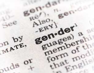 closeup of the word gender