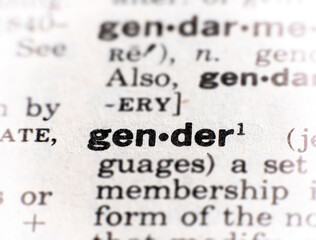 closeup of the word gender