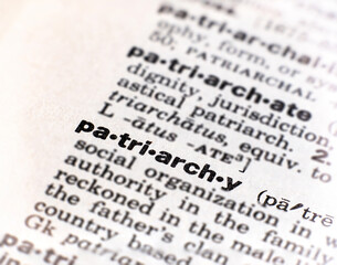 closeup of the word patriarchy