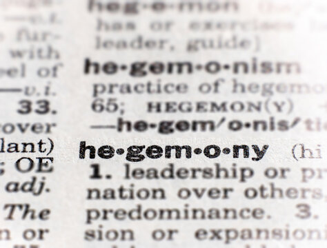 closeup of the word hegemony