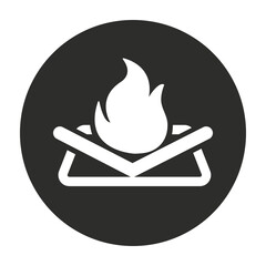 Bonfire. Simple vector icon
