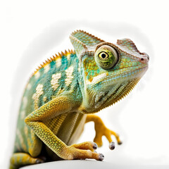 Fototapeta premium Chameleon Close Up. Generative AI