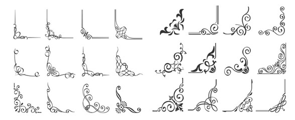 set of decorative elements for a design.