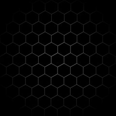 A black and white soccer ball background with a black background.