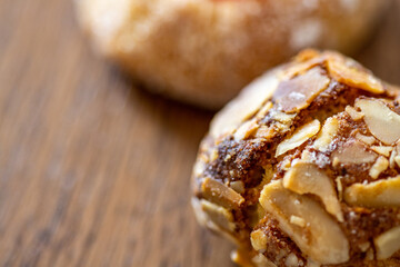 sicilian almond sweets, italian pastry in macro detail