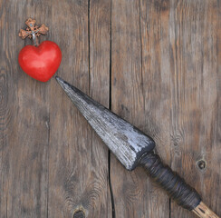 red Heart of Jesus, spear