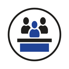 law witness box and witness icon