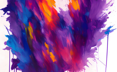 Smears of oil paints on white paper.AI generated