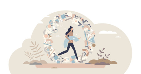 Simplicity success and simple approach strategy choice tiny person concept, transparent background. Keep it simple thinking lifestyle for elegant design projects illustration.