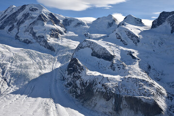 Glacier du mont Rose &agrave; Zermatt. Suisse