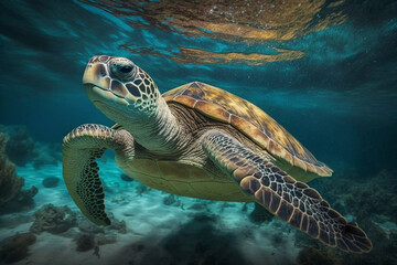 Fototapeta na wymiar Sea turtle