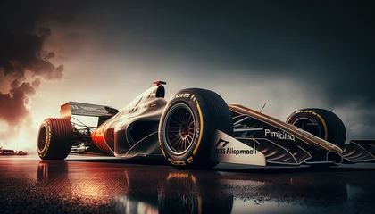 Foto auf Acrylglas F1 Formula 1 Cars, Generative AI, Illustration