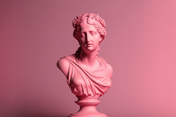 Ancient Greek Goddess sculpture. AI generated image.	